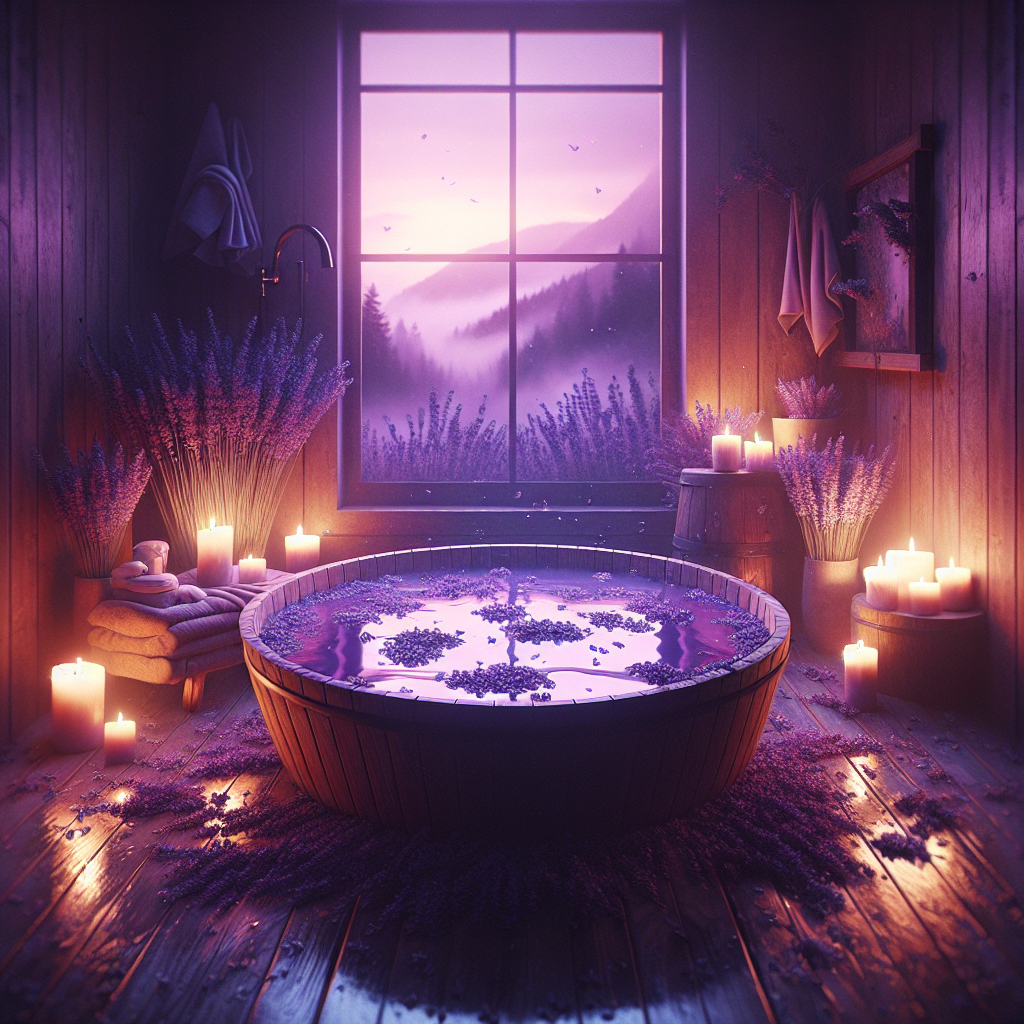 Băi calmante cu flori de lavandă